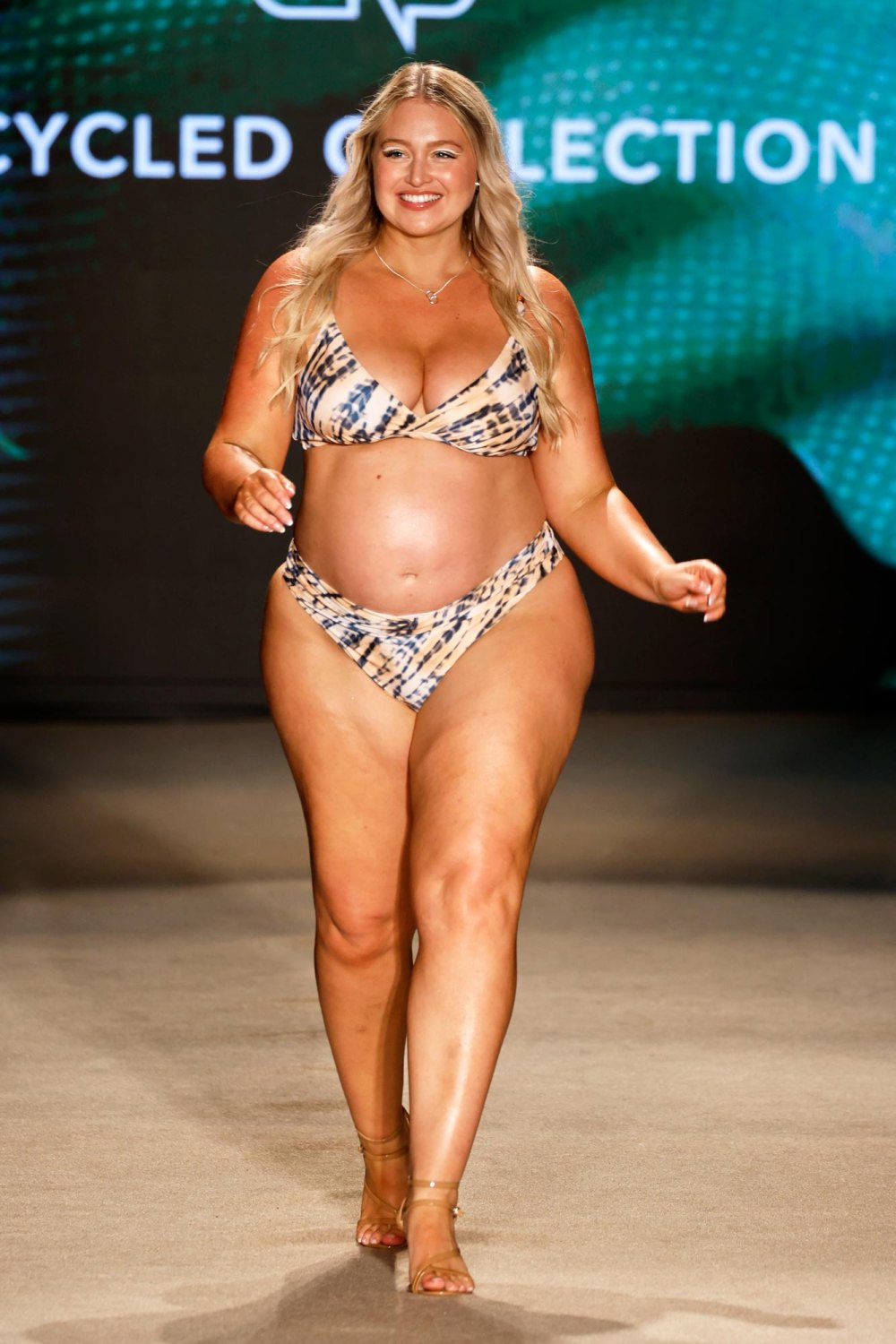 Iskra Lawrence Baby Bump on Miami Swim Week Runway