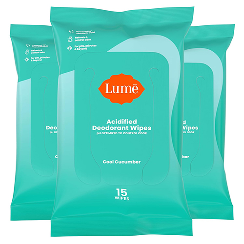 Lume Acidified Deodorant Wipes