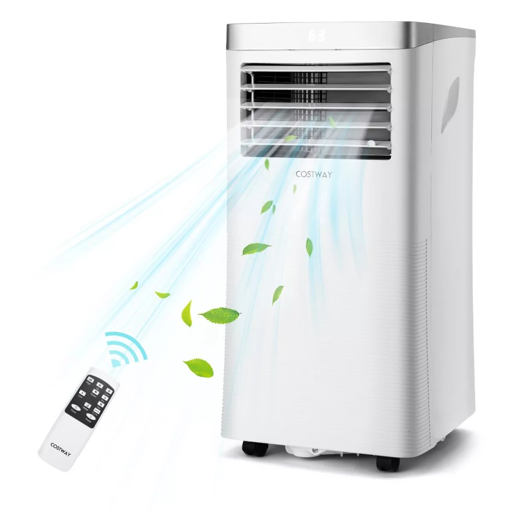 Costway 8000 BTU/10000BTU ASHRAE Portable Air Conditioner 3-in-1 Air Cooler with Remote Control 