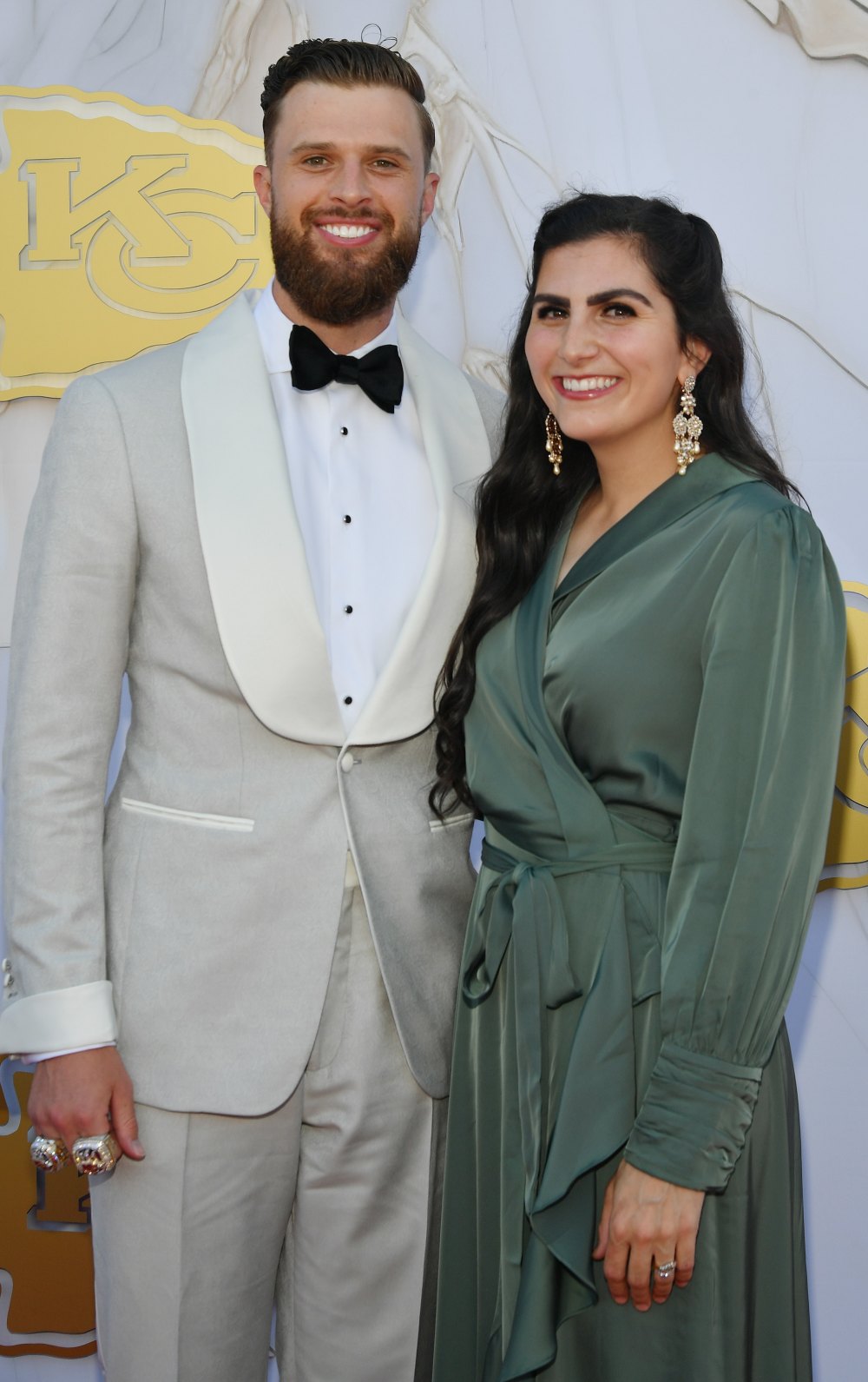 Kansas City Chiefs Super Bowl Ring Ceremony - Red Carpet, Harrison and Isabelle Butker