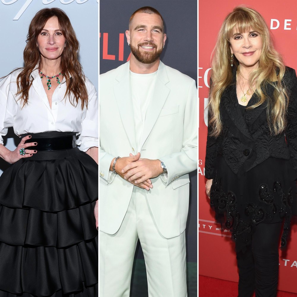 Travis Kelce Watches Taylor Swifts Dublin Eras Tour Concert With Julia Roberts and Stevie Nicks