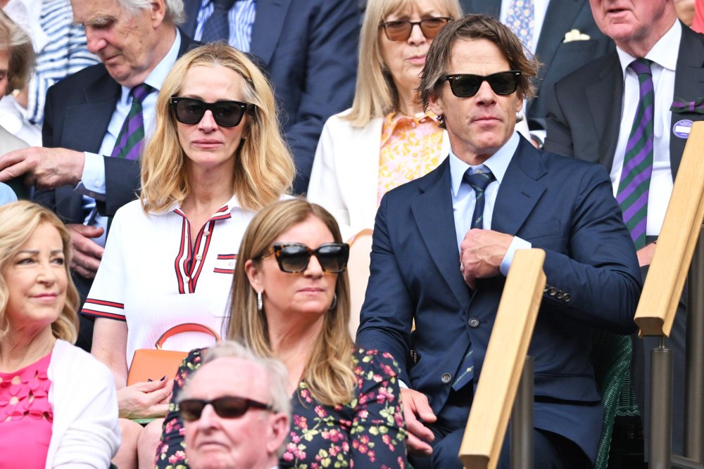 Julia Roberts y su esposo Danny Moder en Wimbledon