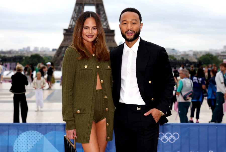 Every Celebrity Spotted at the 2024 Paris Olympics Chrissy Teigen and John Legen