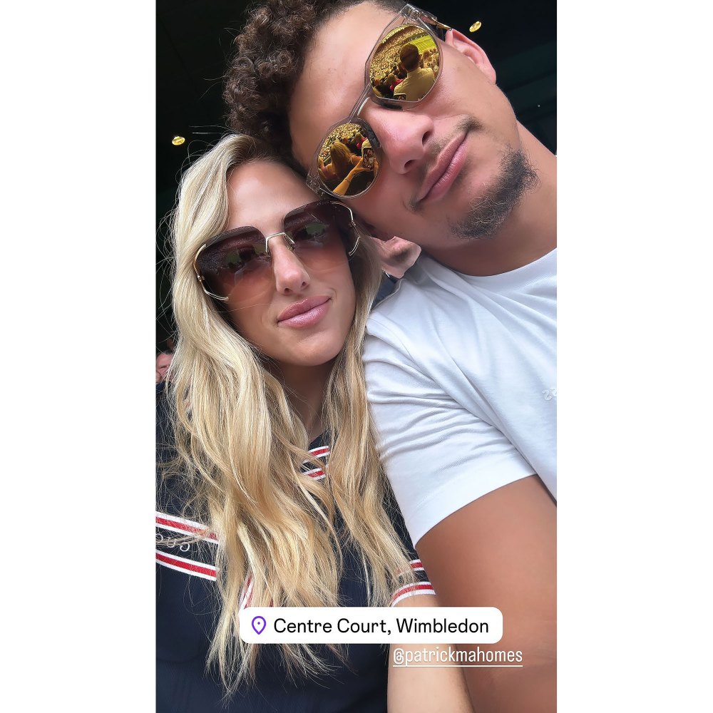 Brittany Mahomes and Patrick Mahomes Grace Wimbleton in Chic Outfits Instagram