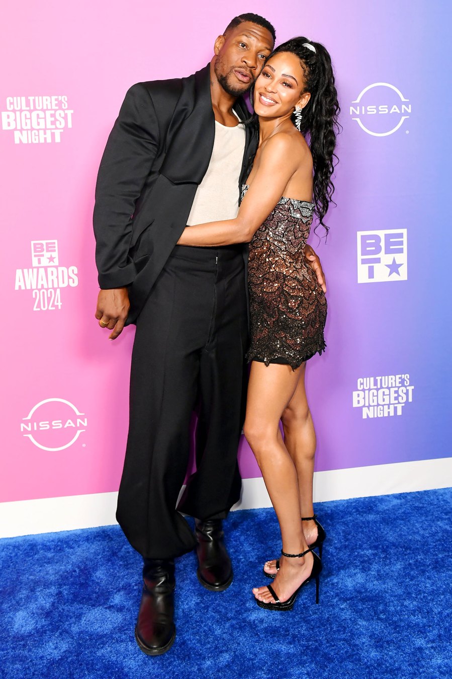 Jonathan Majors and Meagan Good Cutest Couples at the 2024 BET Awards