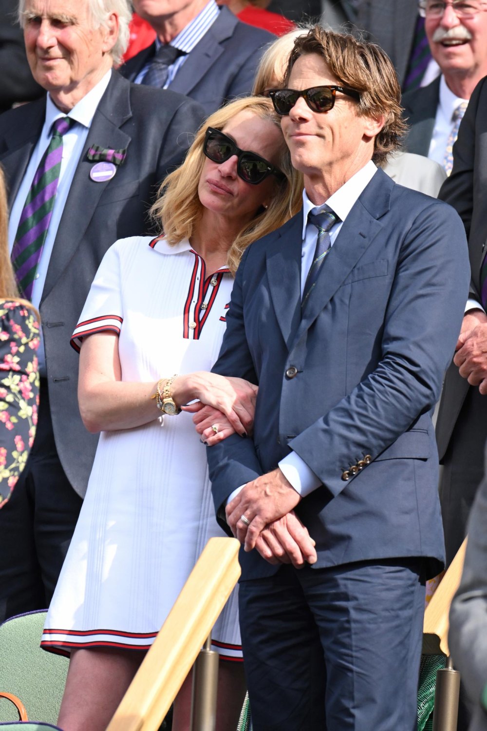 Julia Roberts y su esposo Danny Moder en Wimbledon