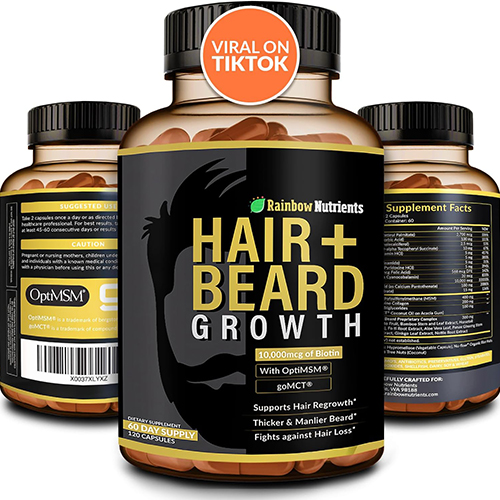 Rainbow Nutrients Hair + Beard Growth Supplement