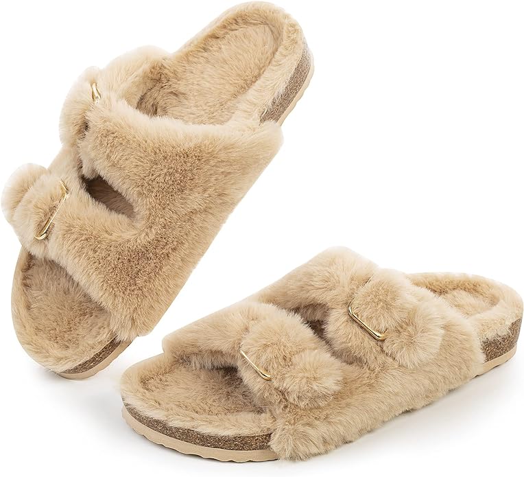 Furry sandals