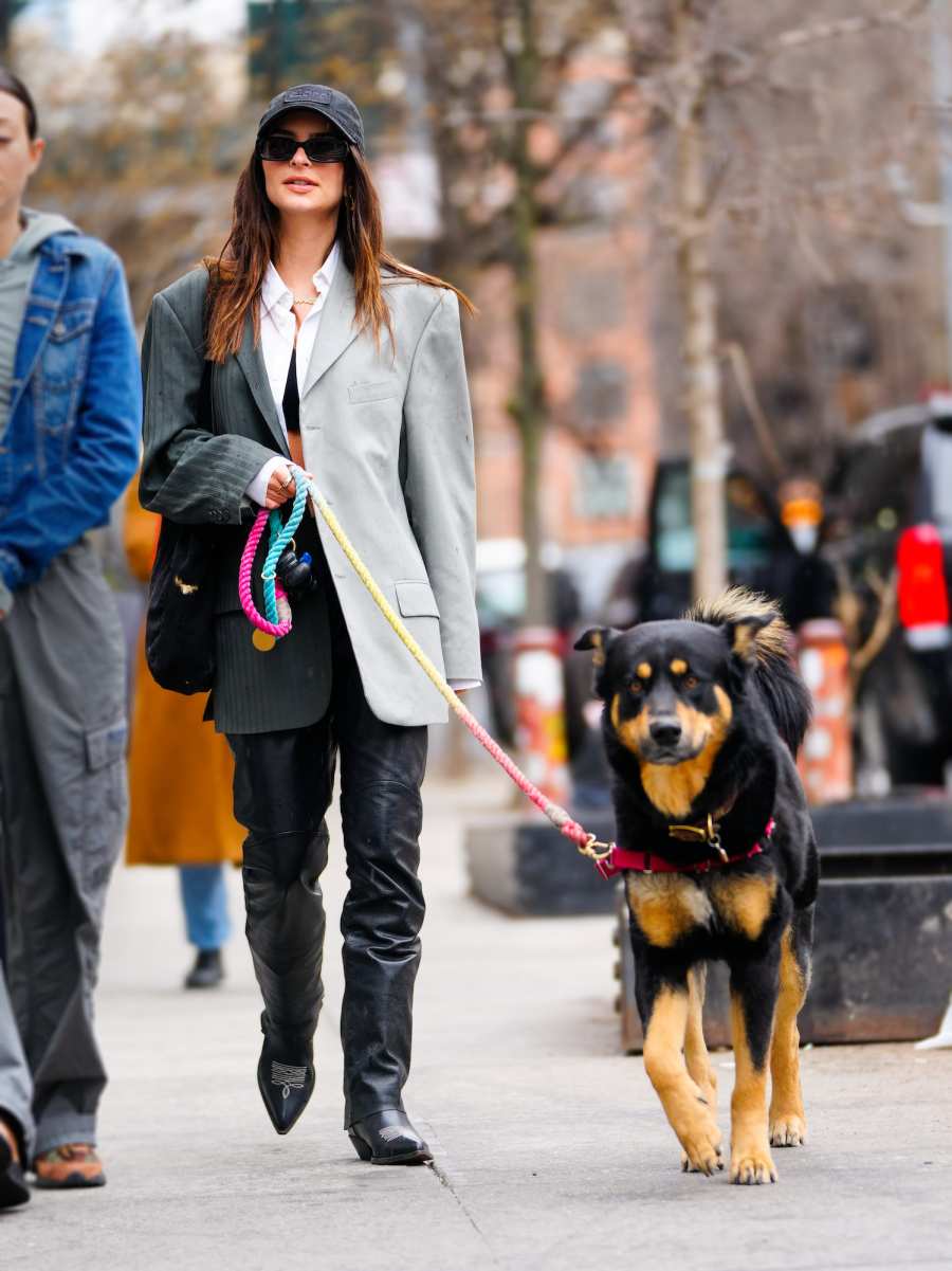 Emily Ratajkowski s Best Style Moments While Walking Her Dog