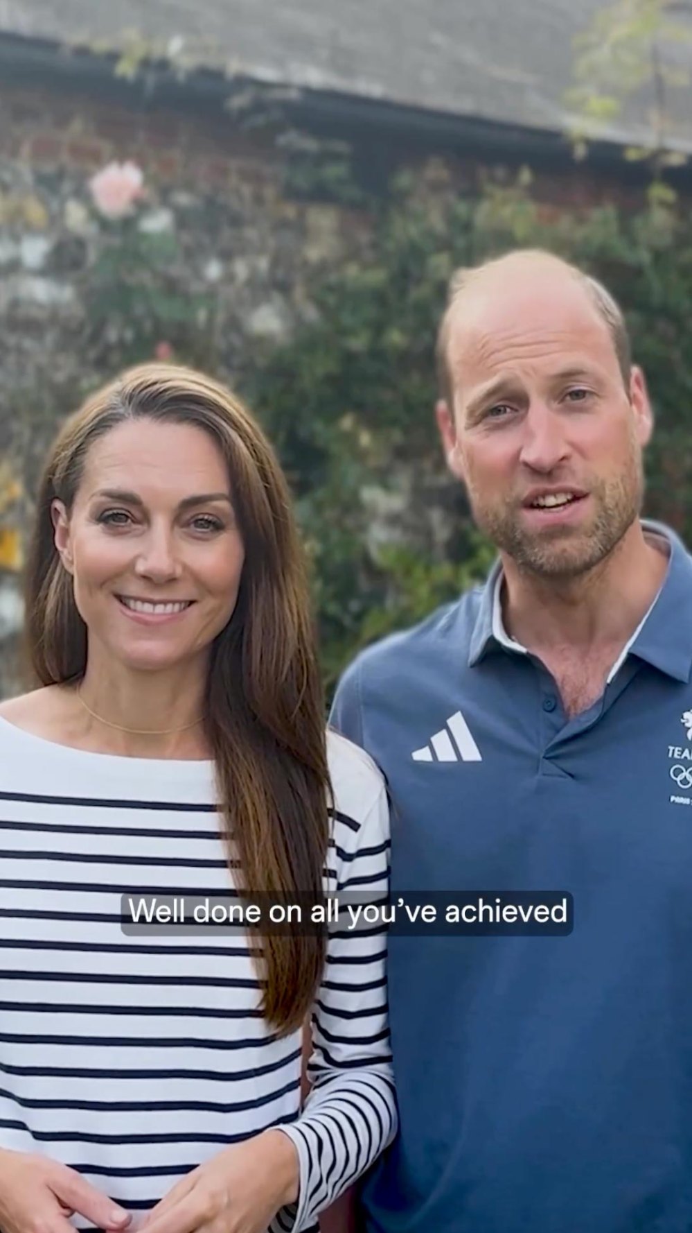 Prince William Debuts Scruffy Beard in Celebratory Paris Olympics Message With Wife Kate Middleton