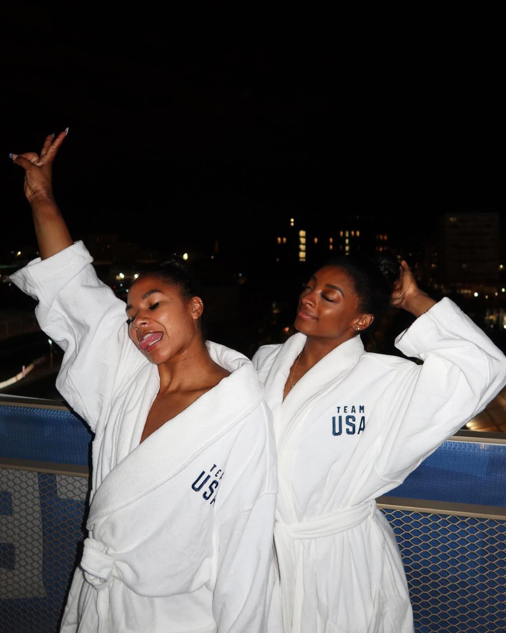 Simone Biles and Jordan Chiles Show Off Their Olympic Bathrobes 532