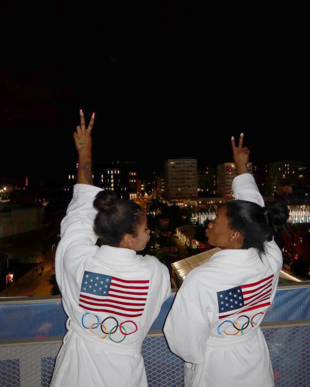 Simone Biles and Jordan Chiles Show Off Their Olympic Bathrobes 533