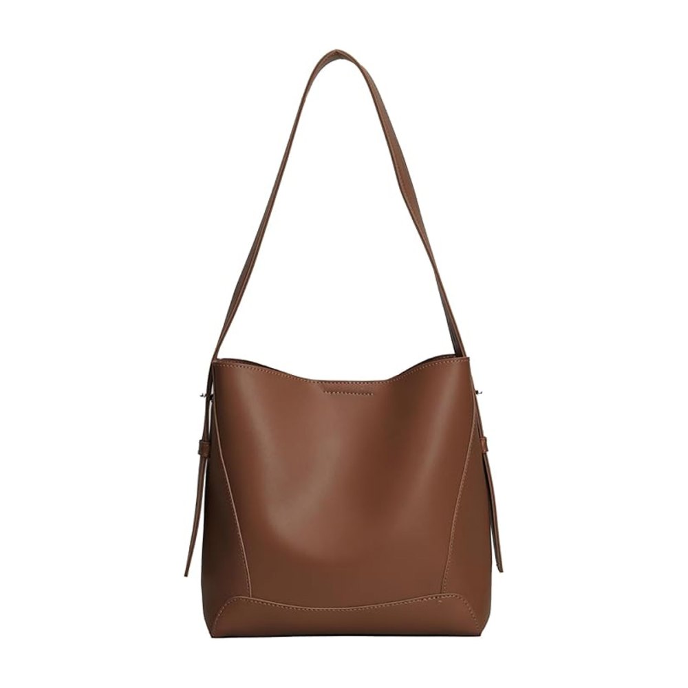 Barsine Leather Bucket Tote