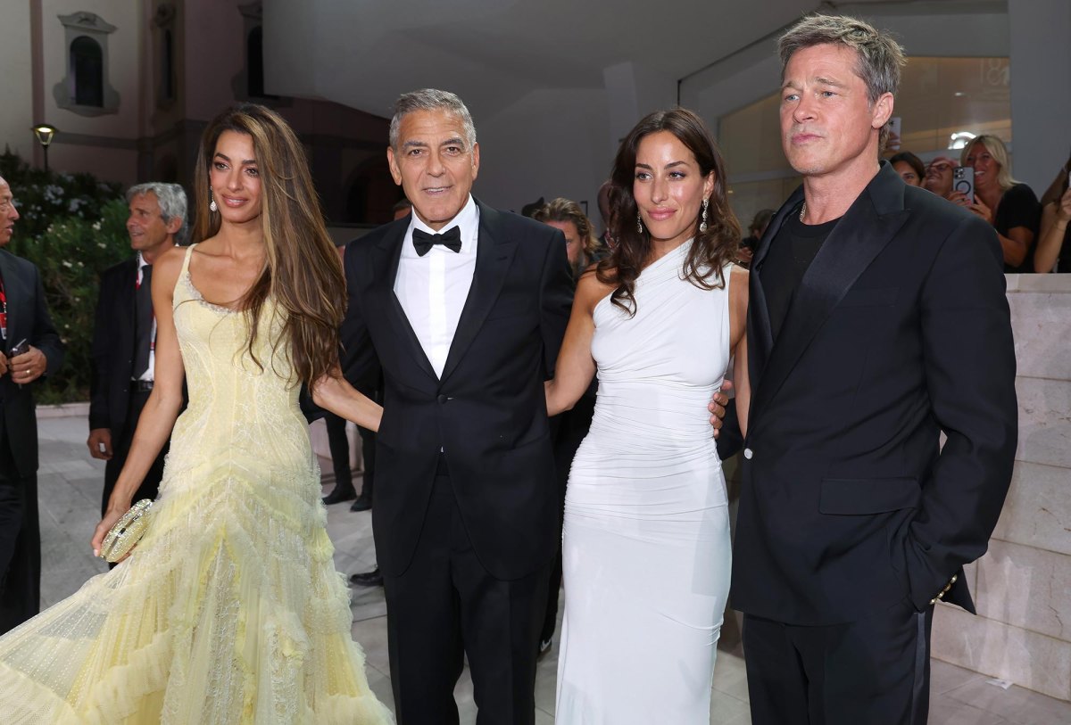 and Amal Clooney Double Date With Brad Pitt and Ines de Ramon