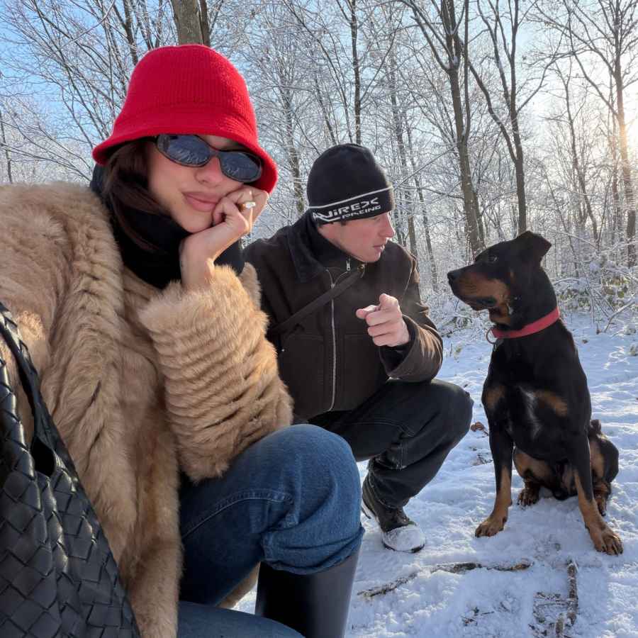 Dua Lipa They Try and Fail to Get the Dog to Pose for Pics Just Like Us
