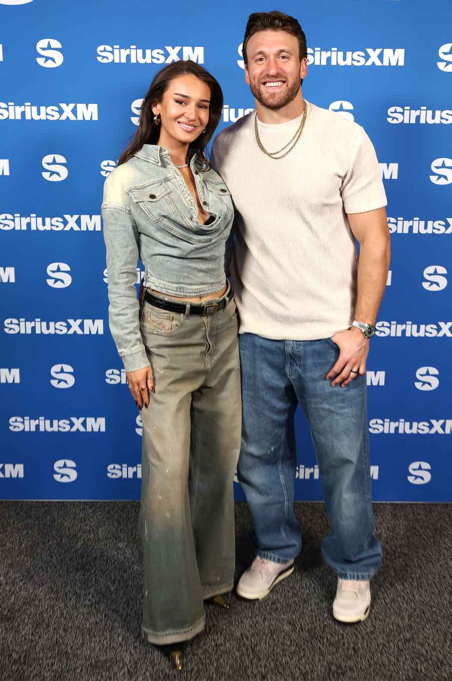 Kristin Juszczyk and Kyle Juszczyk Radio Row at Super Bowl LX Hot Pics