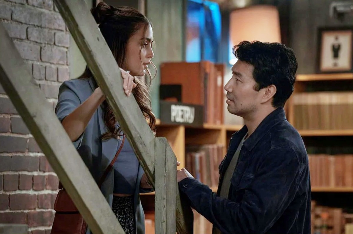 Melissa Barrera and Simu Liu in The Cophenhangen Test