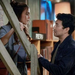 Melissa Barrera and Simu Liu in The Cophenhangen Test