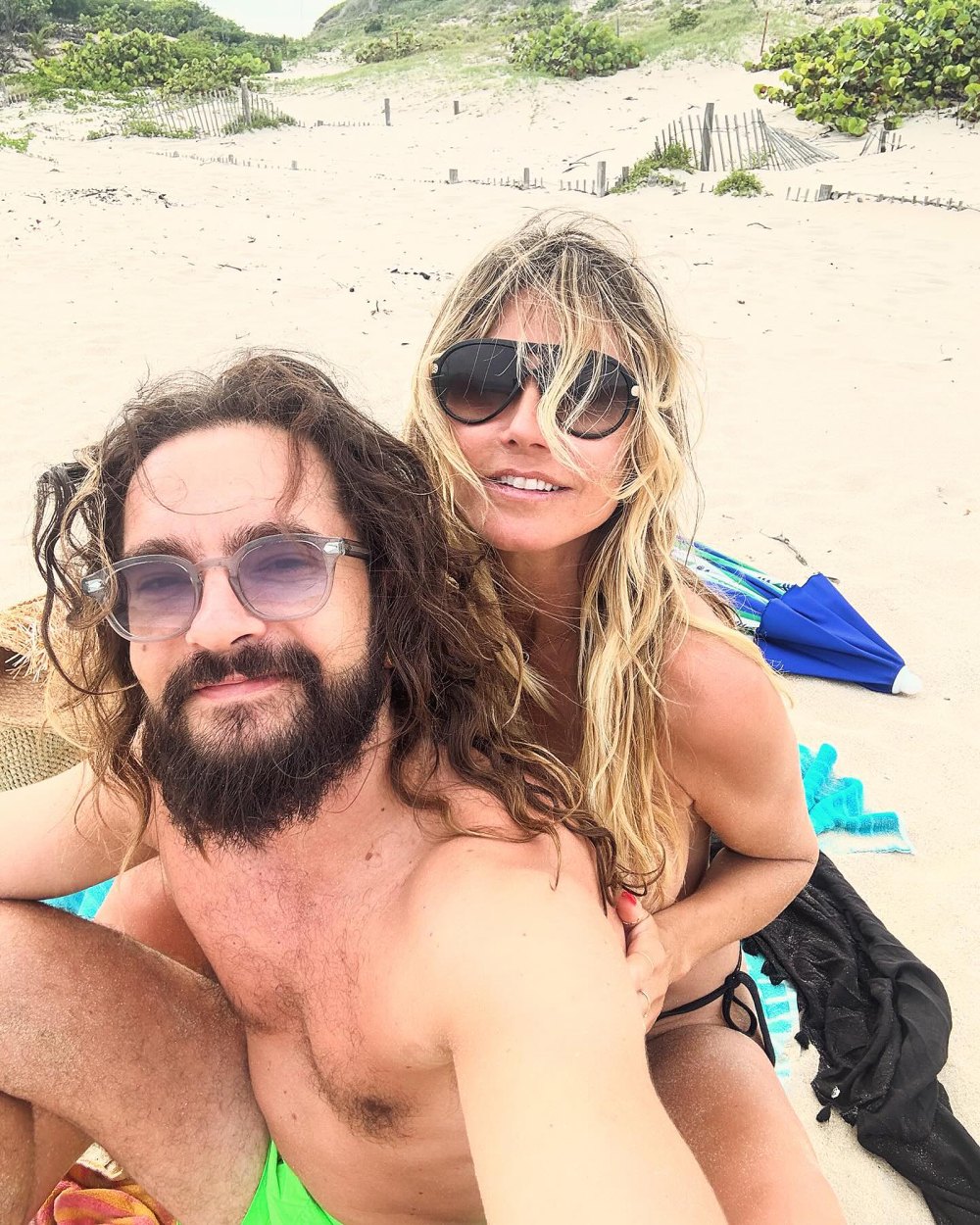 Heidi Klum posts topless beach photos to celebrate anniversary with Tom Kaulitz