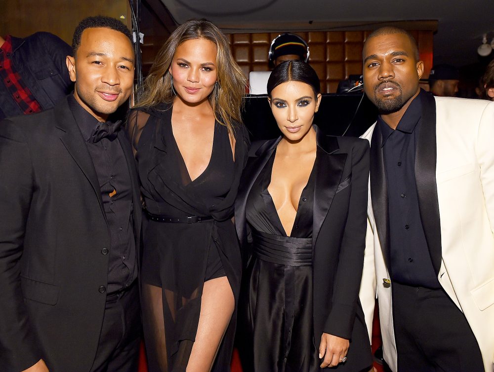 John Legend, Chrissy Teigen, Kim Kardashian and Kanye West