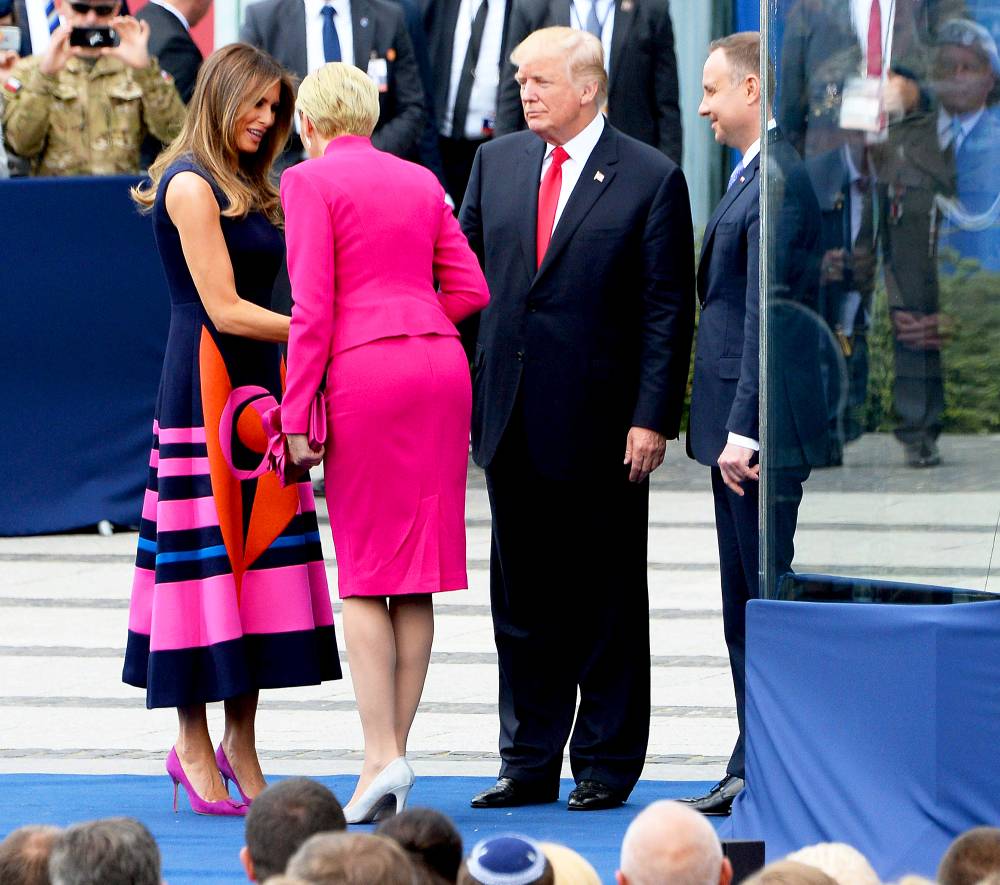 Melania Trump, Agata Kornhauser-Duda, Donald Trump and Andrzej Duda