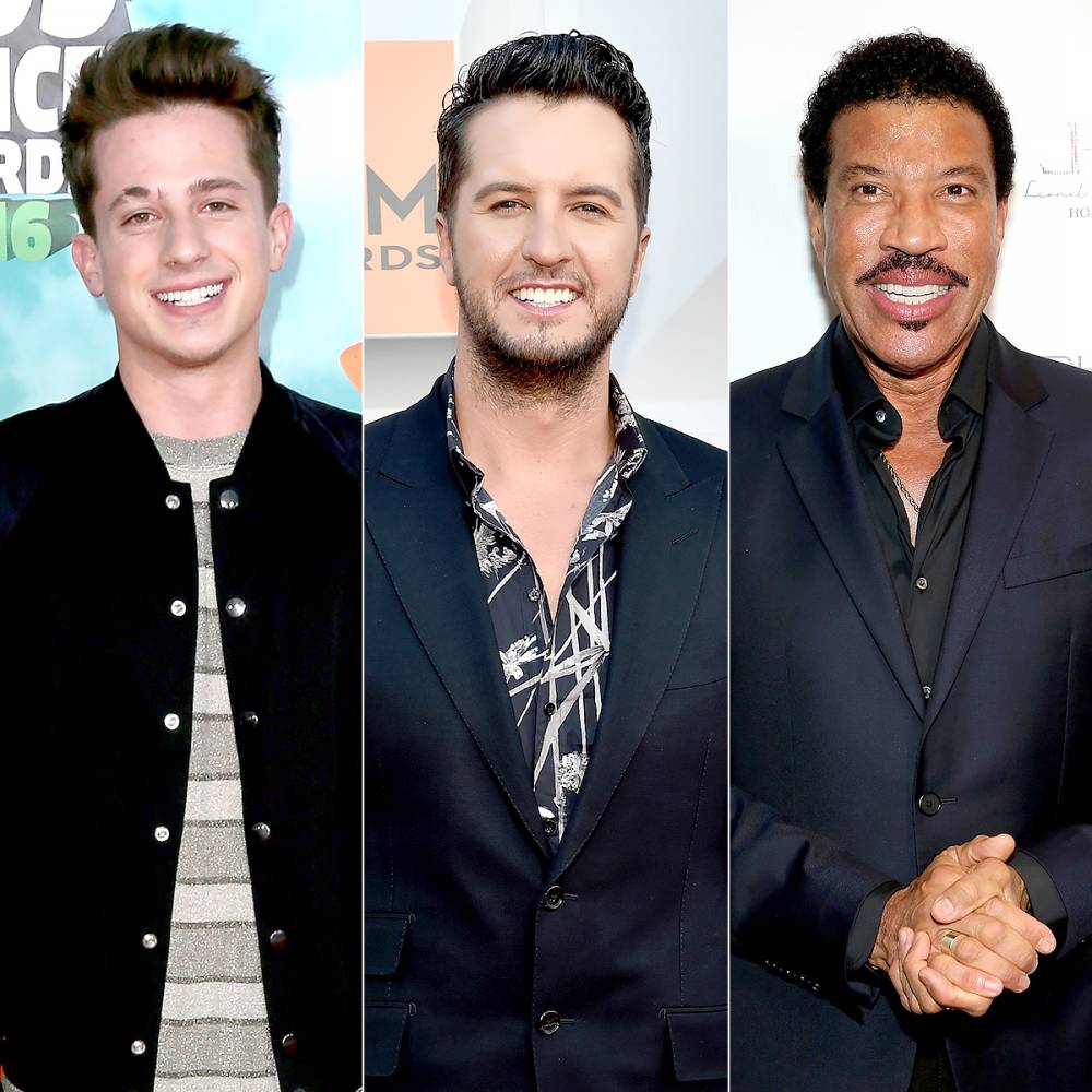 Charlie Puth, Luke Bryan, and Lionel Richie