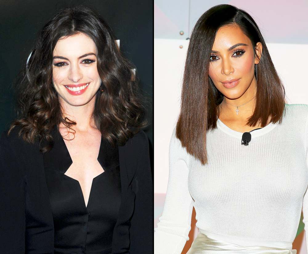 Anne Hathaway and Kim Kardashian