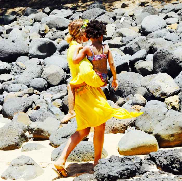 Beyonce and Blue Ivy in Hawaii.
