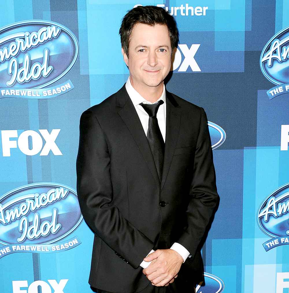 Brian Dunkleman poses in the press room for Fox's