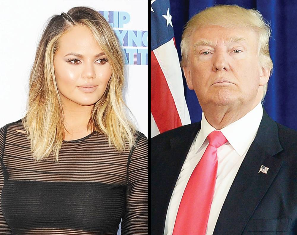 Chrissy Teigen and Donald Trump