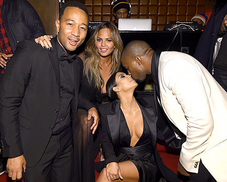 Kimye with Chrissy Teigen and John Legend