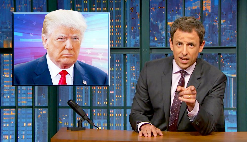 Donald Trump and Seth Meyers