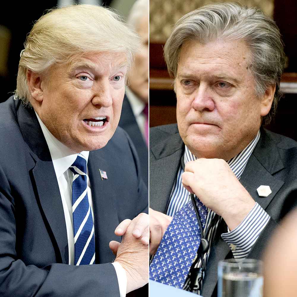 U.S. President Donald Trump and Steve Bannon