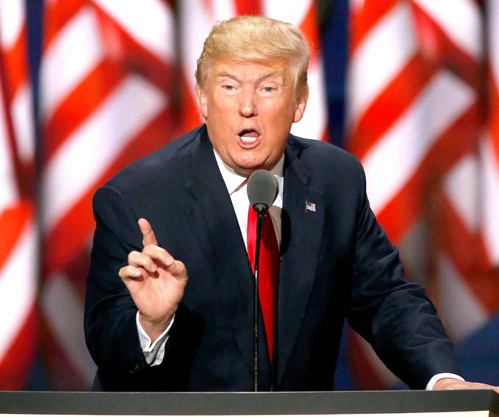 On the final night of the Republican National Convention in Cleveland, Donald Trump address the delegates and celebrates his nomination with wife Melania, and VP running mate Mike Pence.