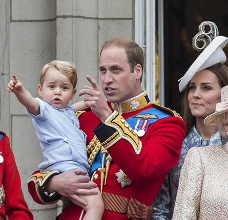 Prince George pointing