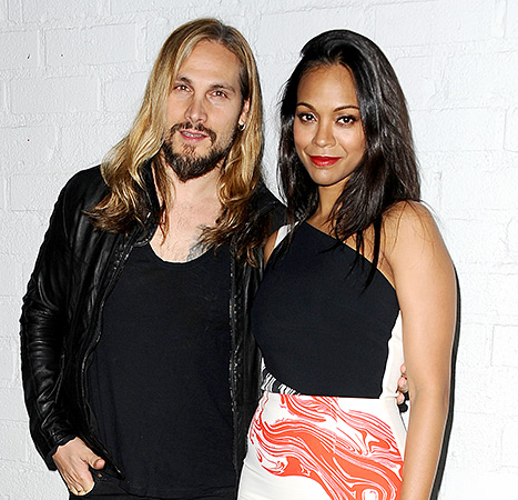 Marco Perego and Zoe Saldana