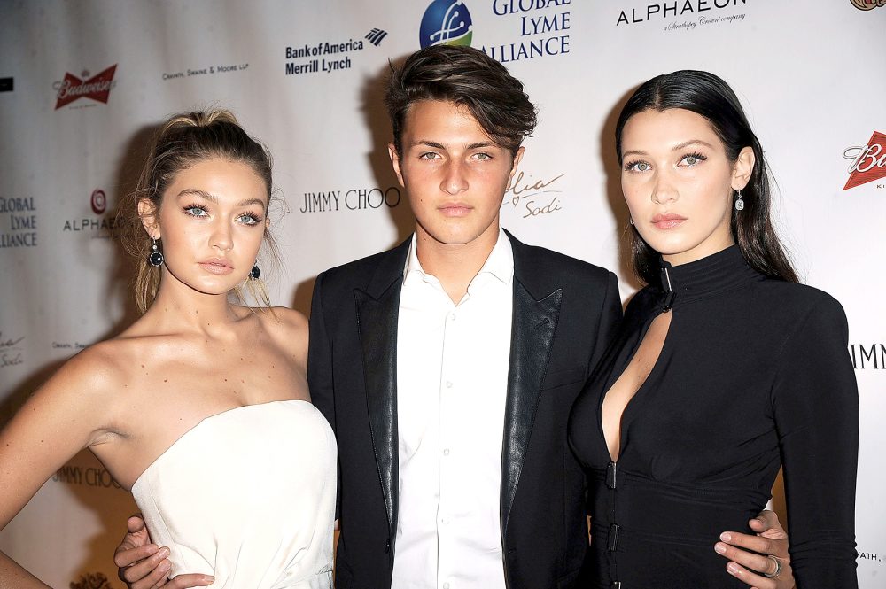 Gigi Hadid, Anwar Hadid and Bella Hadid attend 2015 Global Lyme Alliance Gala at Cipriani 42nd Street on October 8, 2015 in New York City.