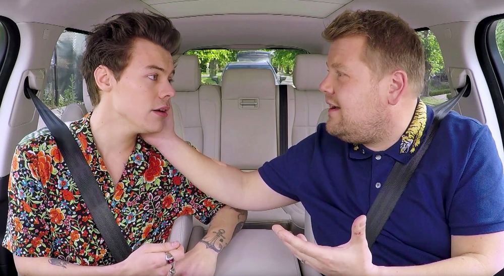 Harry Styles and James Corden