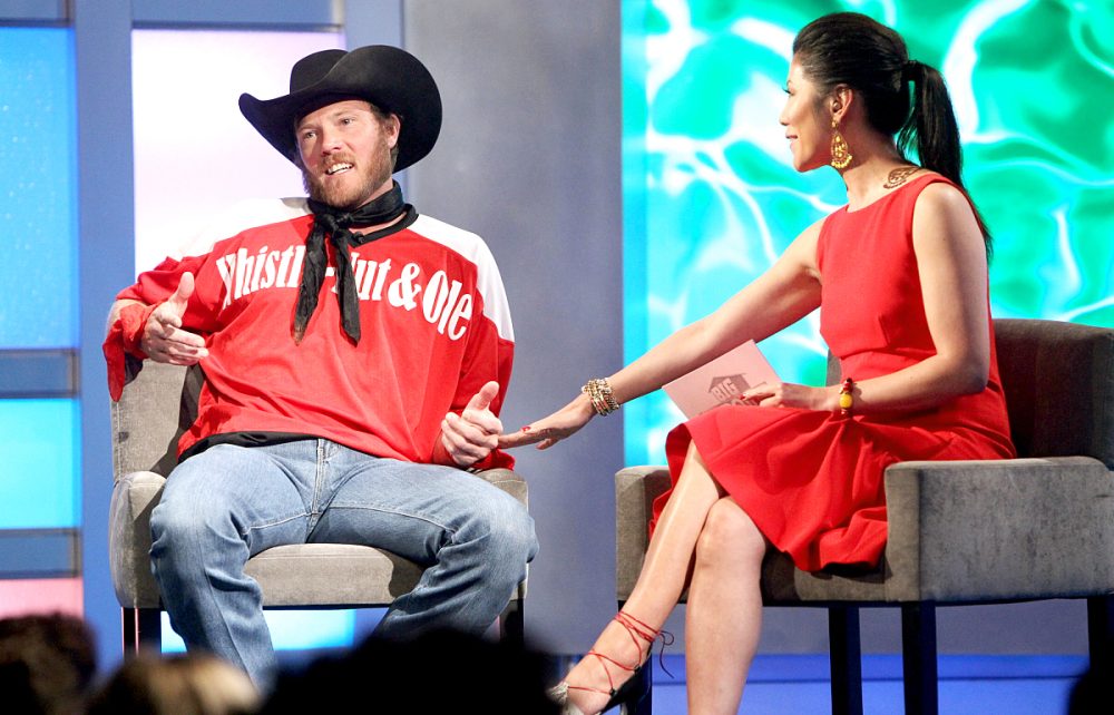 Jason Dent and Julie Chen on Big Brother.