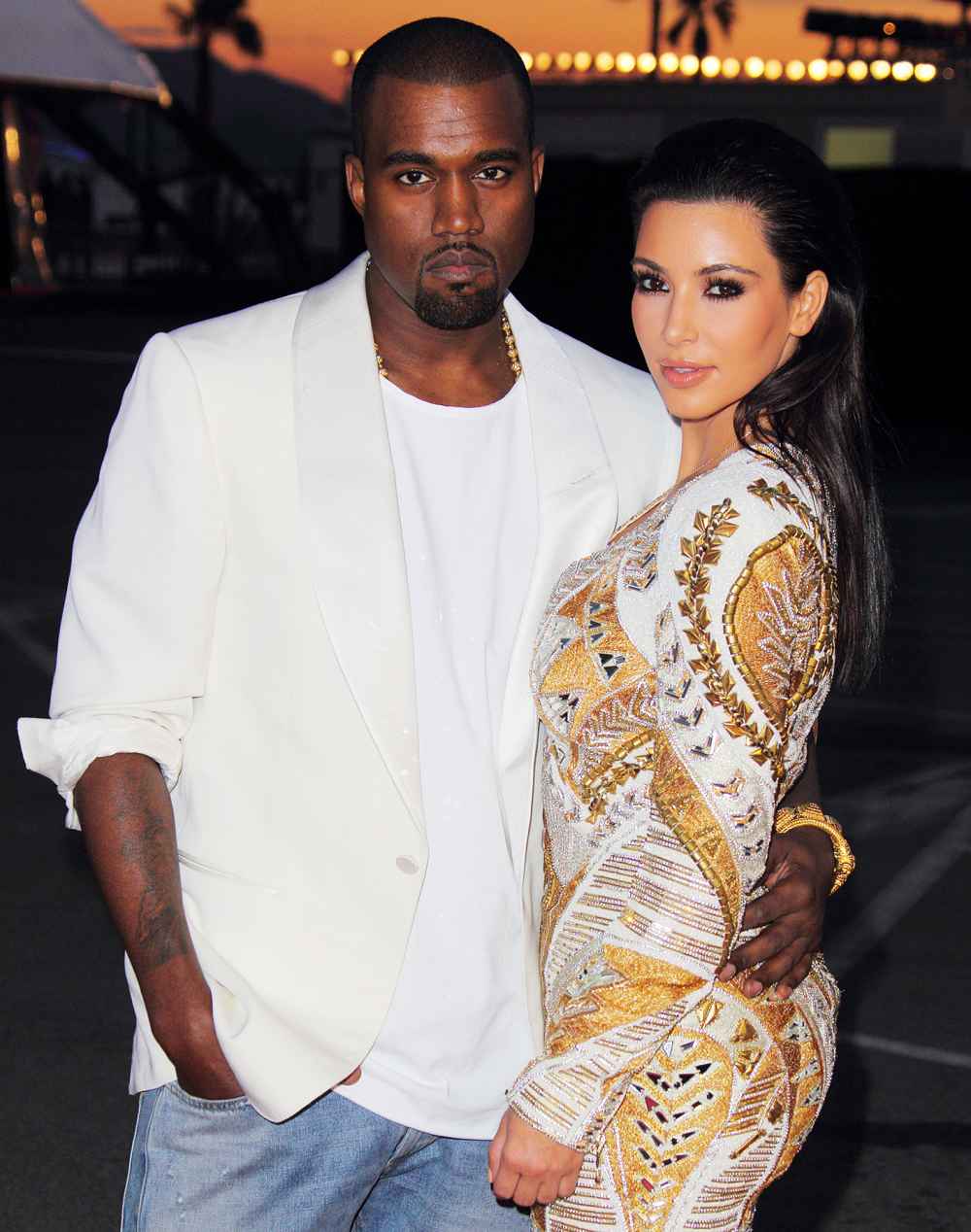 Kanye West and Kim Kardashian