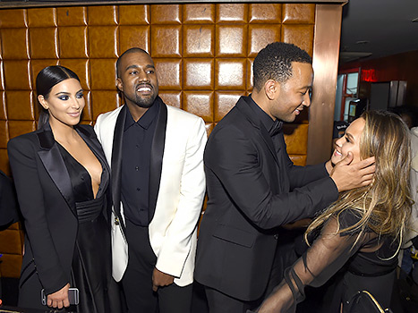 Kimye with Chrissy Teigen and John Legend