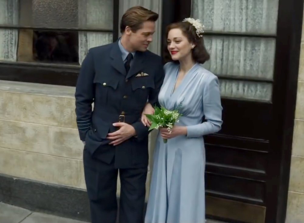 Brad Pitt and Marion Cotillard in Allied