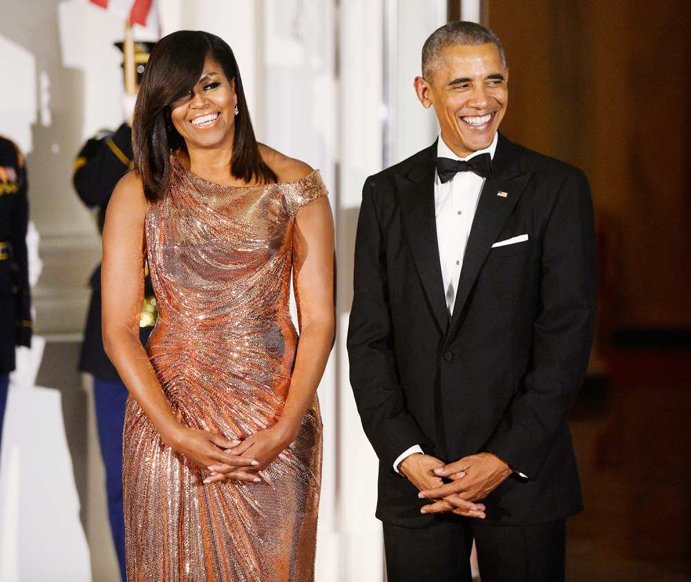 Michelle Obama and Barack Obama