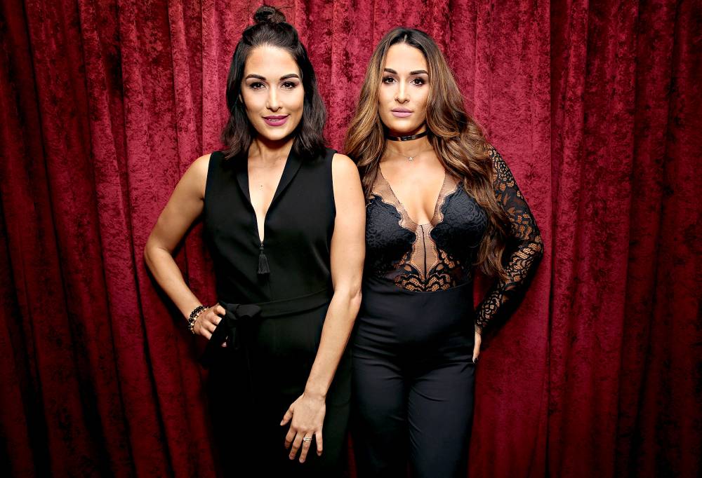 Brie Bella and Nikki Bella visits the SiriusXM Studios on September 29, 2016 in New York City.