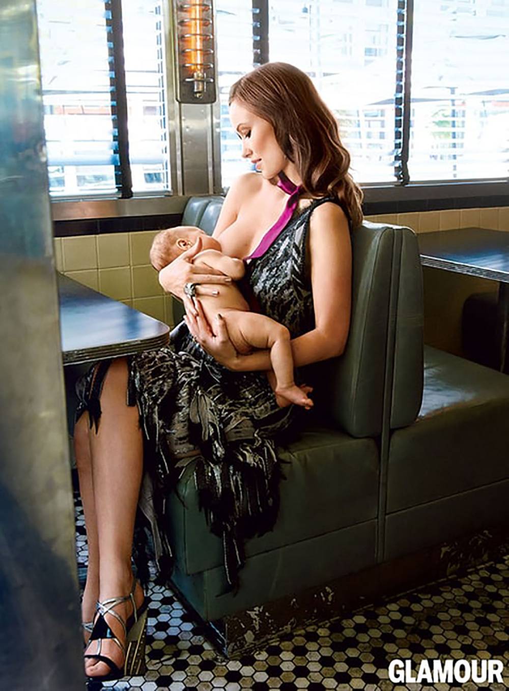 Olivia Wilde and son, Otis, pose for Glamour magazine's September 2014 issue