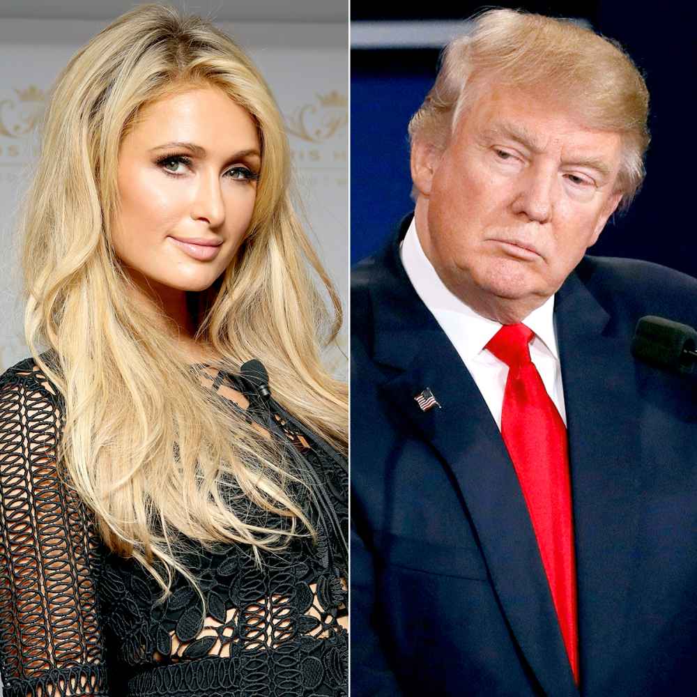 Victor Chavez/WireImage; MARK RALSTON/AFP/Getty Images Paris Hilton and Donald Trump