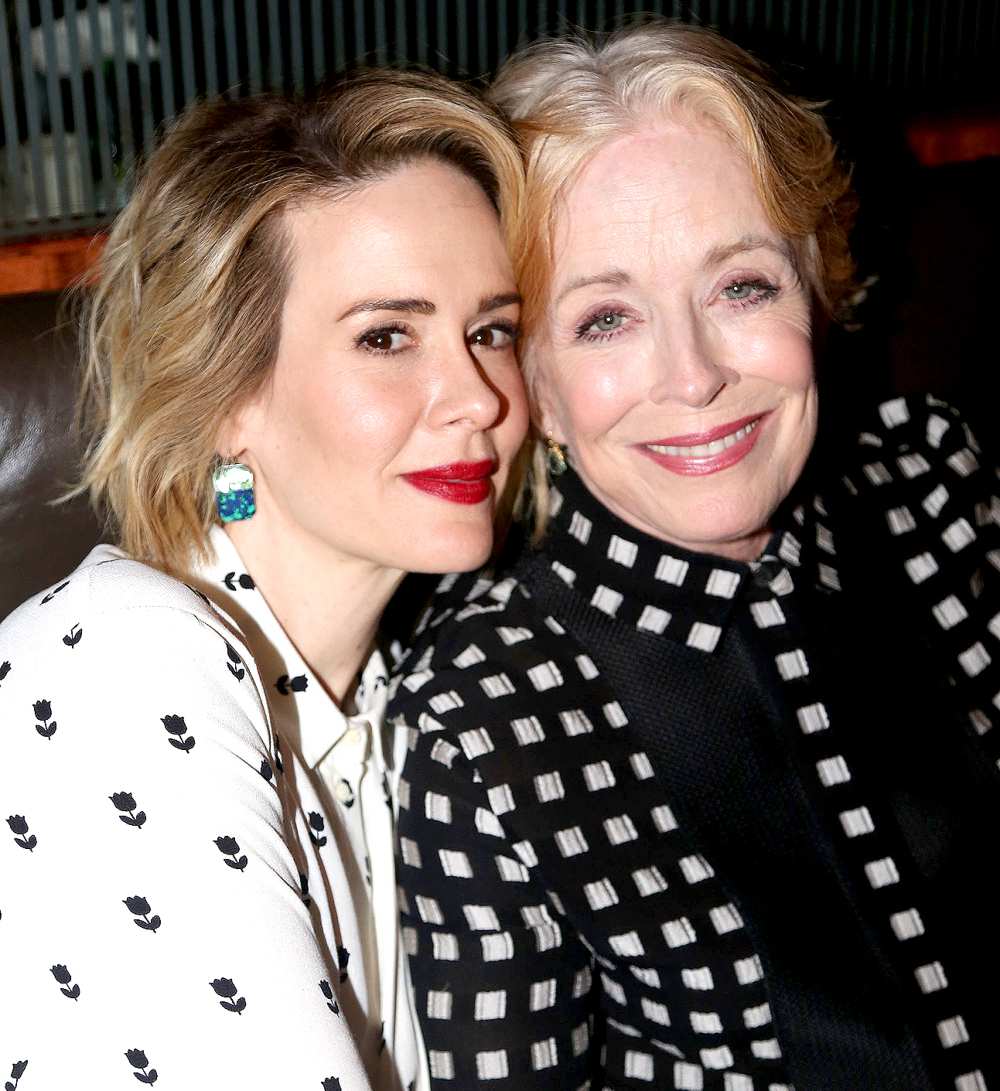 Sarah Paulson and Holland Taylor pose at an opening night afterparty