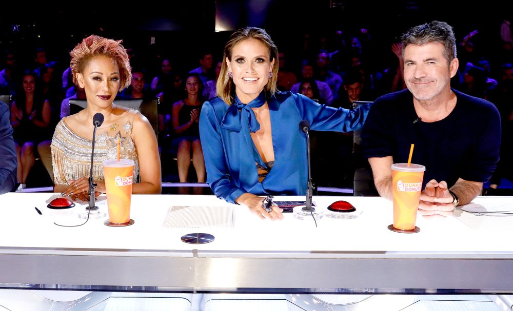 Mel B, Heidi Klum, and Simon Cowell