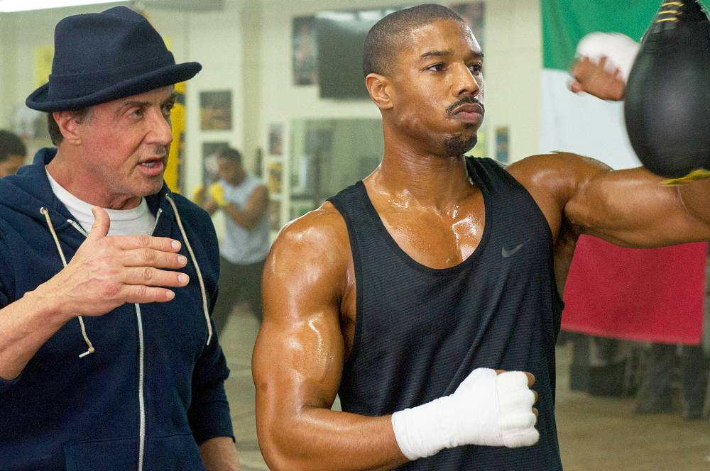 Sylvester Stallone and Michael B. Jordan